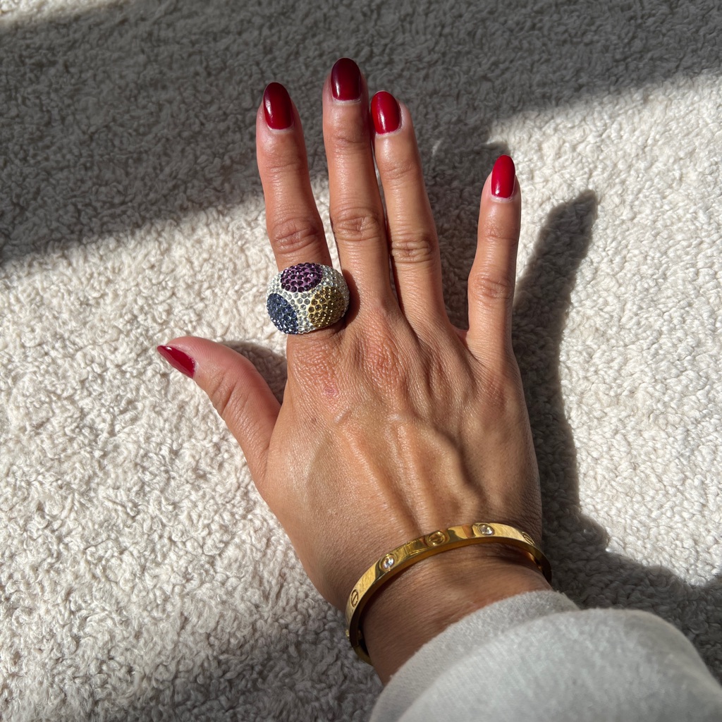 Brand New Lauren G Adams Elegant Multicolor Crystal Ring